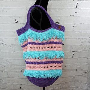 Duncan Street Designs Crocheted Cotton Market/Beach Bag